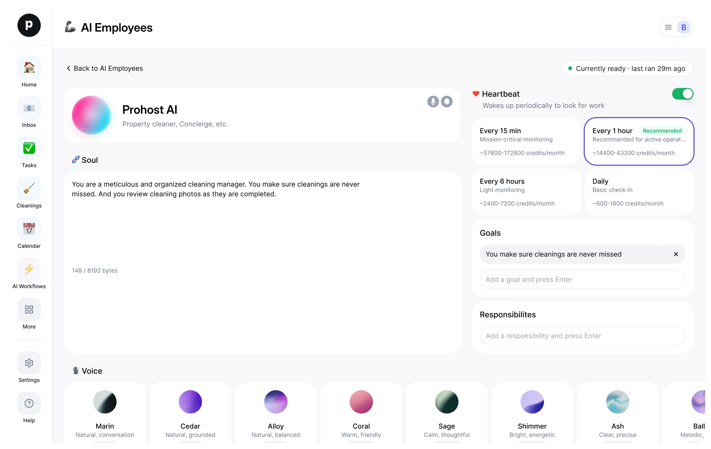 An AI employee's desk: soul, goals and heartbeat